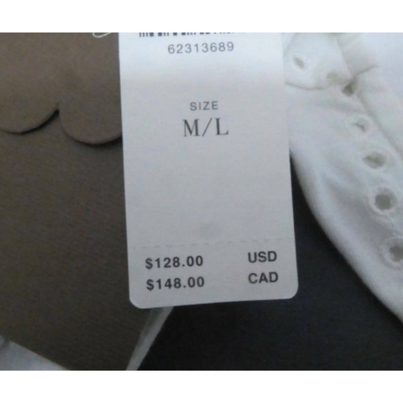 Forever That Girl Wmn's White/Floral Stitched Blouse Sz. M/L - Picture 5 of 5